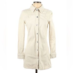 Zara Button Denim Minidress Shirtdress S